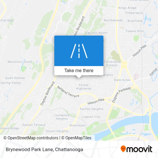 Brynewood Park Lane map