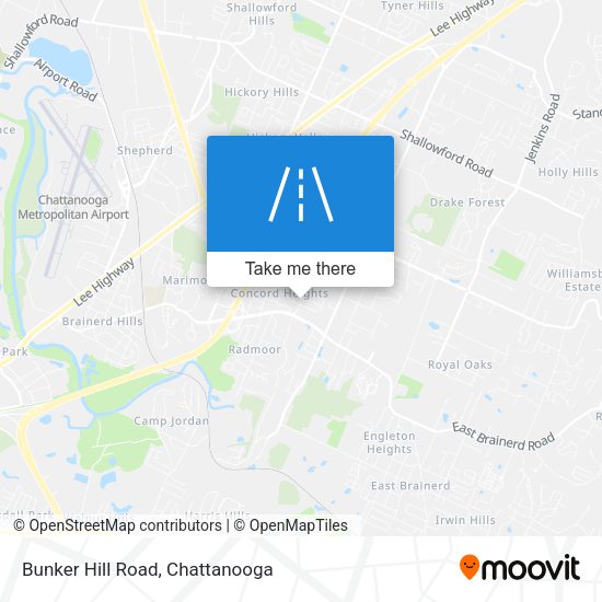 Bunker Hill Road map