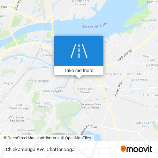 Chickamauga Ave map