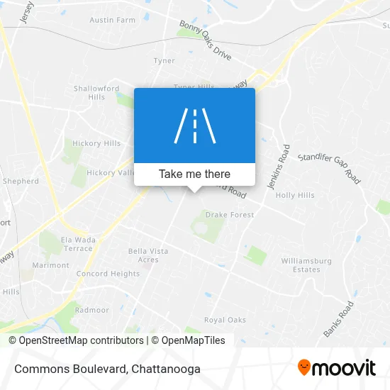 Commons Boulevard map
