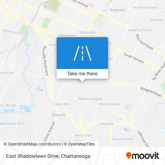 East Shadowlawn Drive map