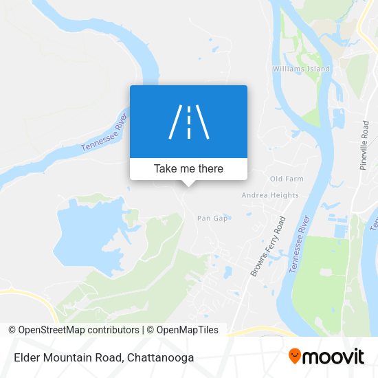 Elder Mountain Road map