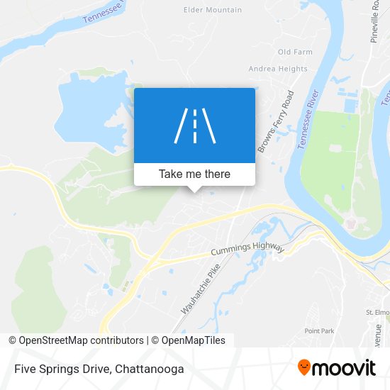 Mapa de Five Springs Drive