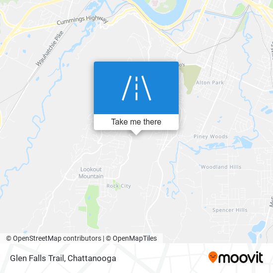 Glen Falls Trail map