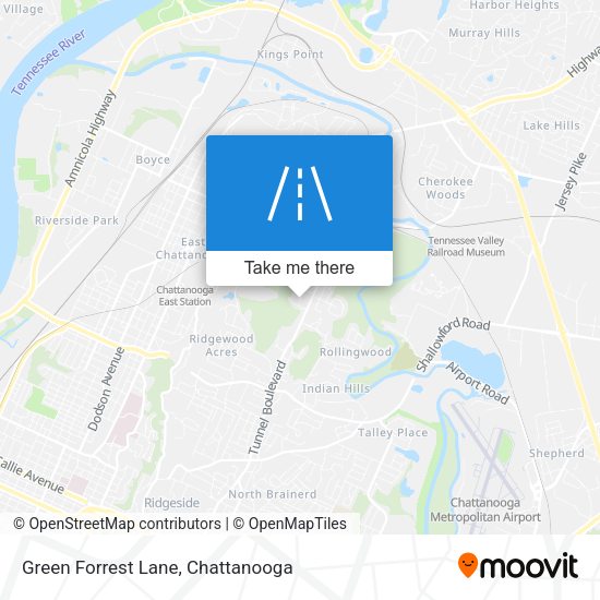 Mapa de Green Forrest Lane