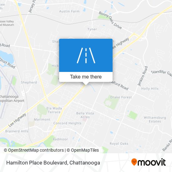 Mapa de Hamilton Place Boulevard