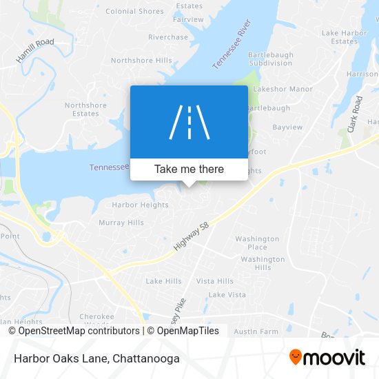 Mapa de Harbor Oaks Lane