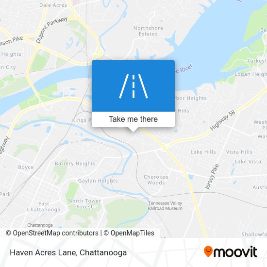 Haven Acres Lane map