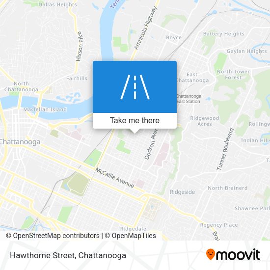Mapa de Hawthorne Street