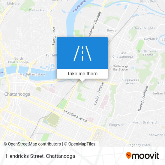 Mapa de Hendricks Street