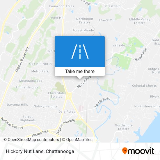 Hickory Nut Lane map