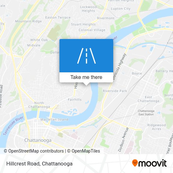 Mapa de Hillcrest Road