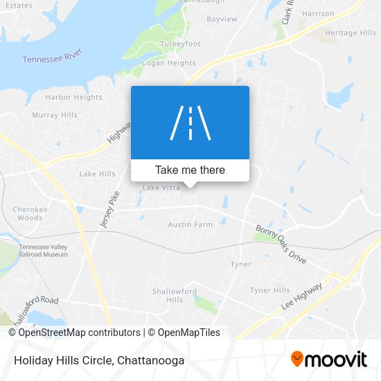 Holiday Hills Circle map