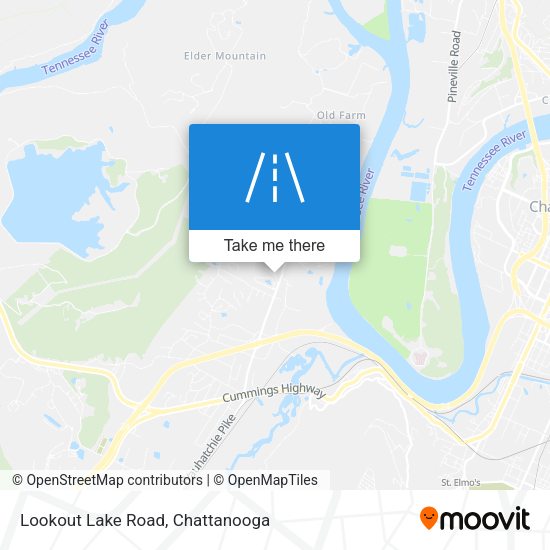 Lookout Lake Road map