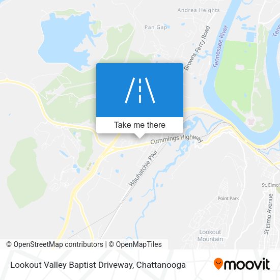 Mapa de Lookout Valley Baptist Driveway
