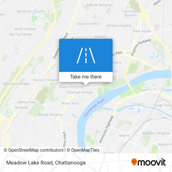 Meadow Lake Road map