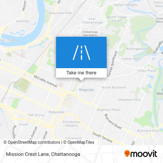 Mission Crest Lane map