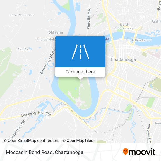 Moccasin Bend Road map