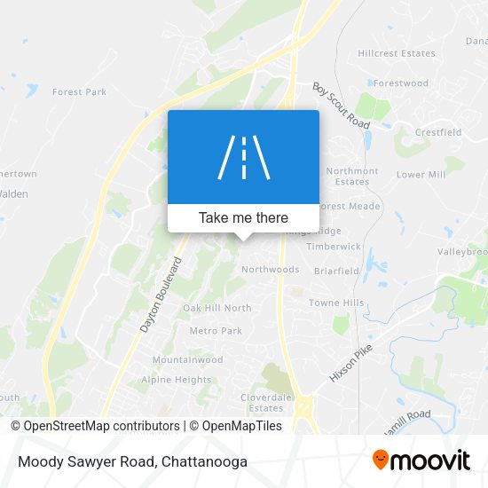 Mapa de Moody Sawyer Road