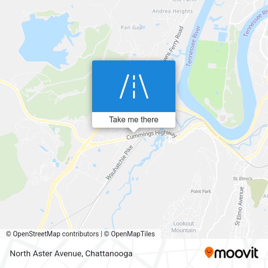 North Aster Avenue map