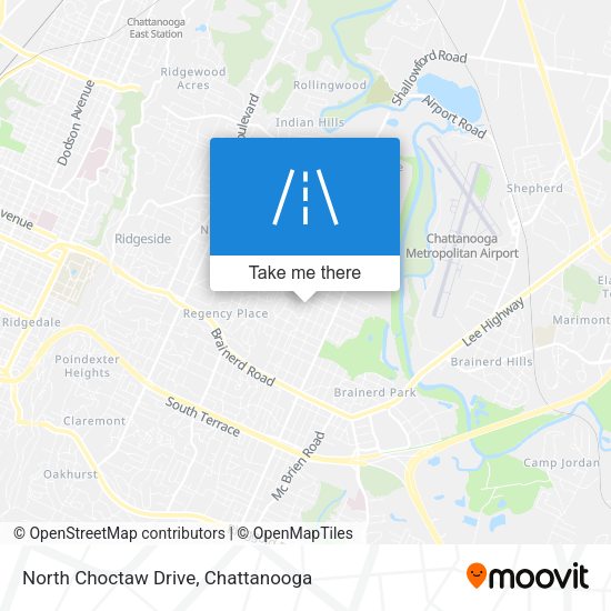 North Choctaw Drive map