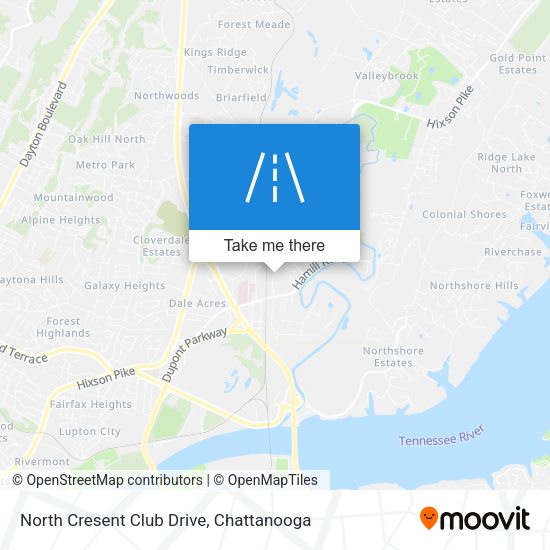 North Cresent Club Drive map