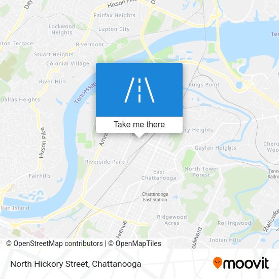 North Hickory Street map