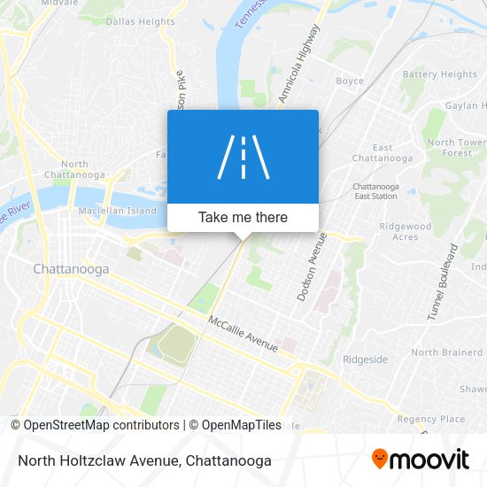 North Holtzclaw Avenue map