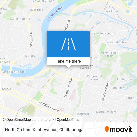 Mapa de North Orchard Knob Avenue