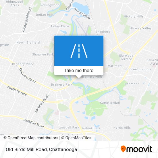 Old Birds Mill Road map