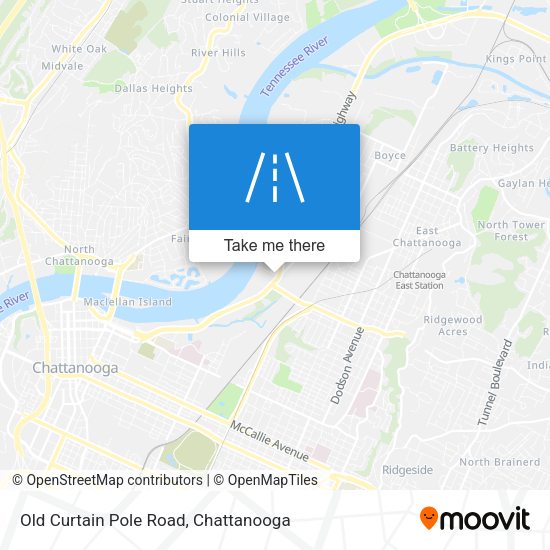 Old Curtain Pole Road map