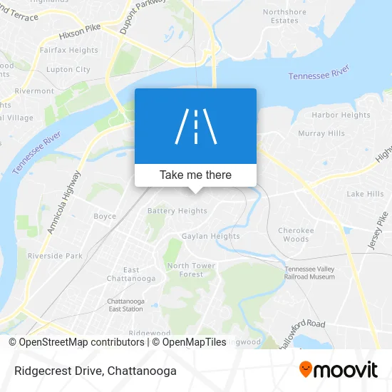 Ridgecrest Drive map