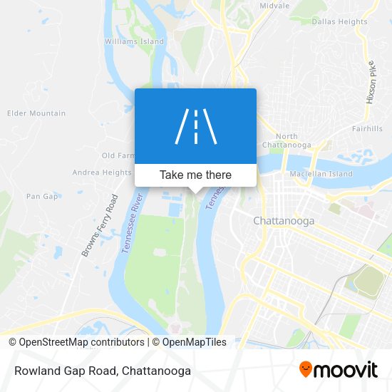Rowland Gap Road map