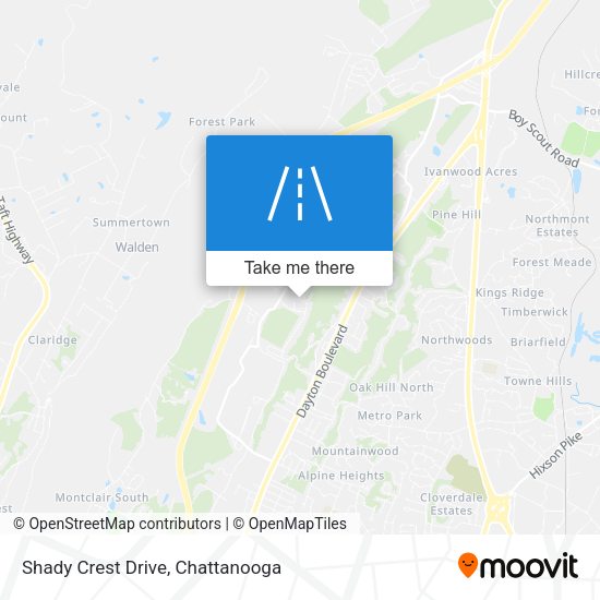 Shady Crest Drive map