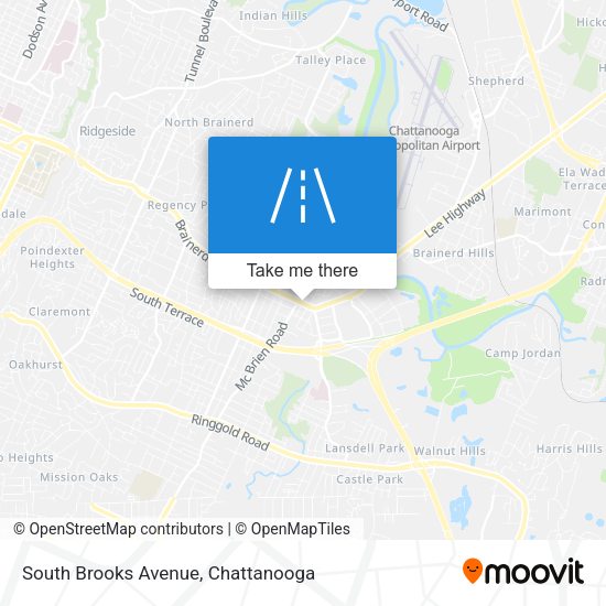 South Brooks Avenue map