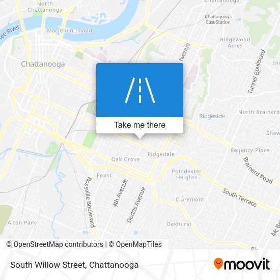 South Willow Street map