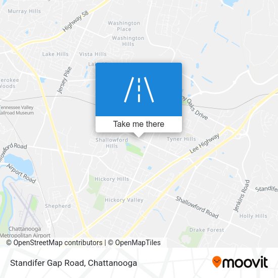 Mapa de Standifer Gap Road