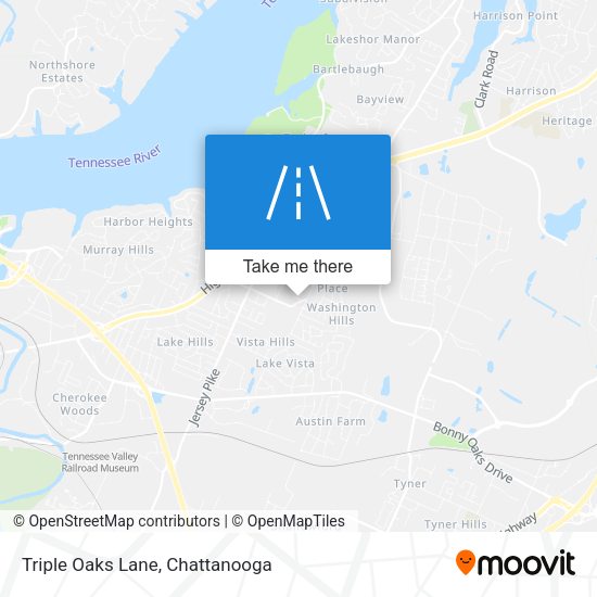 Triple Oaks Lane map