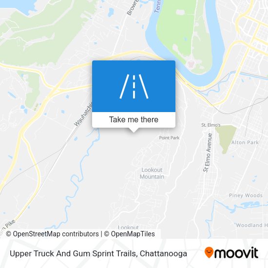 Upper Truck And Gum Sprint Trails map