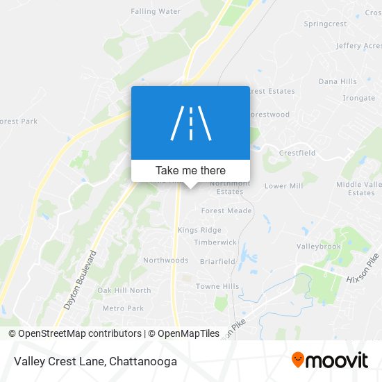 Valley Crest Lane map