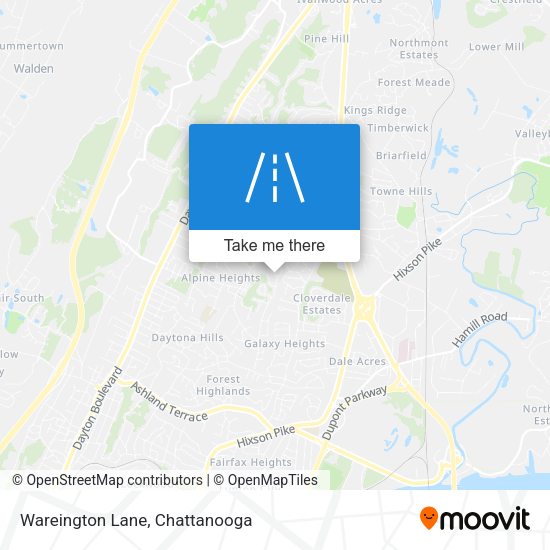 Wareington Lane map