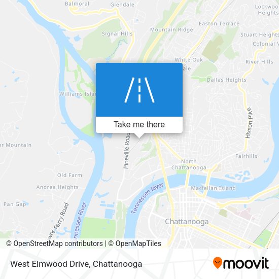 West Elmwood Drive map