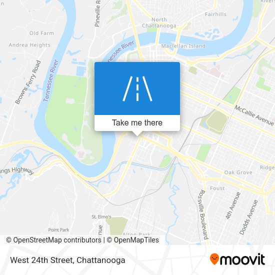 West 24th Street map