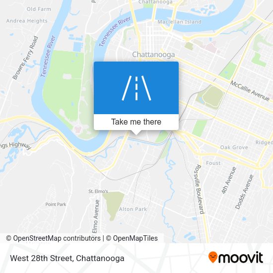 West 28th Street map