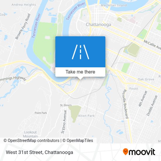 West 31st Street map