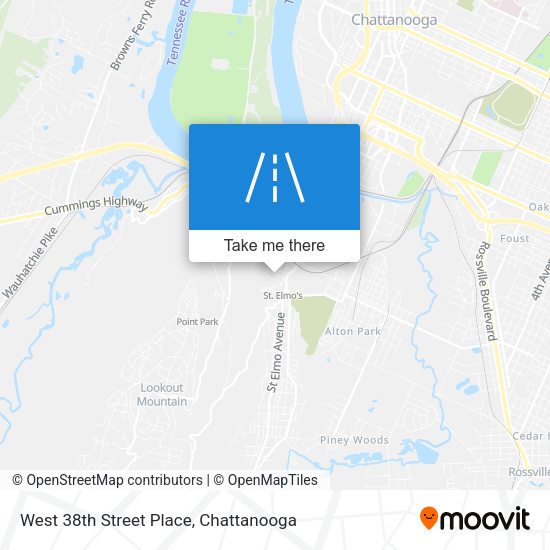 Mapa de West 38th Street Place