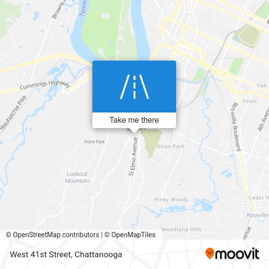 Mapa de West 41st Street