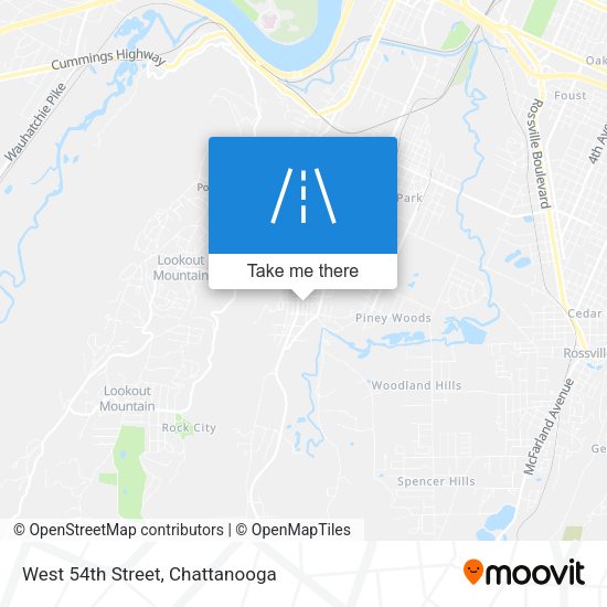 Mapa de West 54th Street