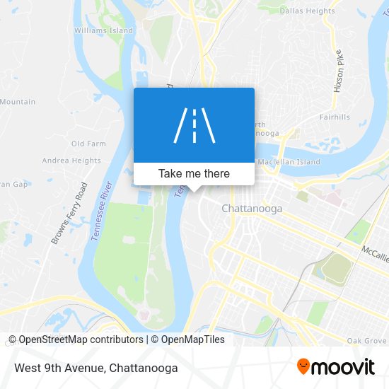 West 9th Avenue map