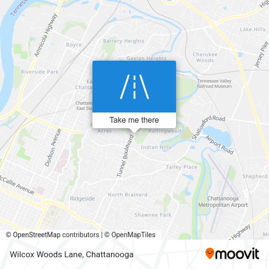 Wilcox Woods Lane map